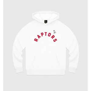 OVO x RAPTORS WHITR HOODIE IN MEDIUM